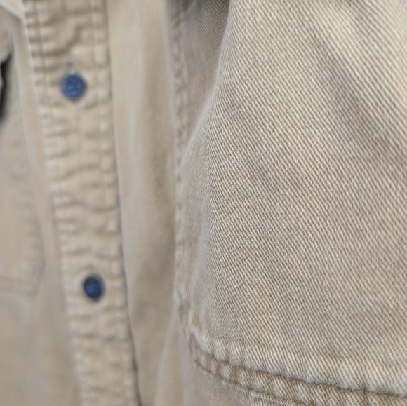 Wrangler Flex For Comfort Camel Button Down Work Shirt Mens Large - Picture 7 of 9